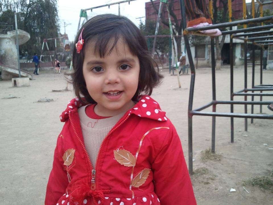 A childhood portrait at the playground